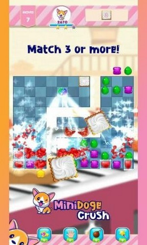 迷你狗狗的糖果粉碎